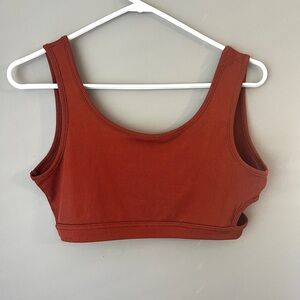 Rust Ribbed Crop Top